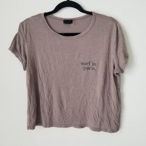 💥Wet Seal Surf in Paris Tan Crop Top